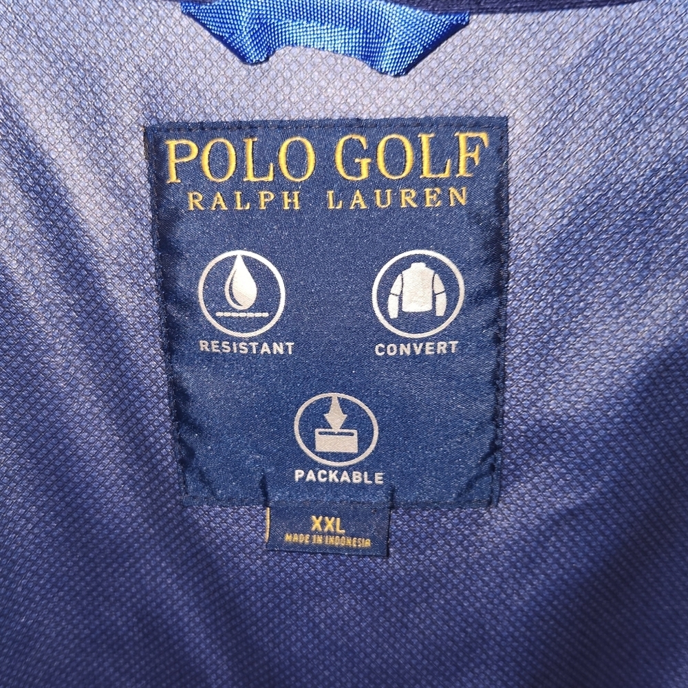 Polo by Ralph Lauren Black and Blue Golf Jacket - Picture 4 of 4